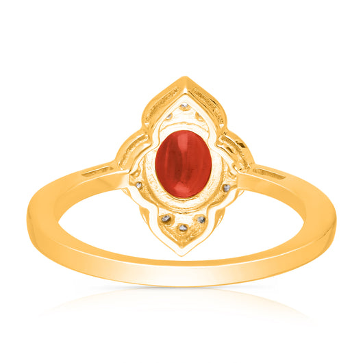 22k Gold Ruby Uncut Diamond Ring | Raj Jewels